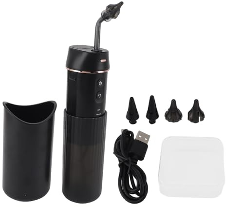 Kit eléctrico de Limpieza de Cera para oídos, Herramienta Profesional Segura y eficaz para Eliminar la Cera de los oídos con 3 Modos IPX7 Resistente al Agua, Gran Capacidad de