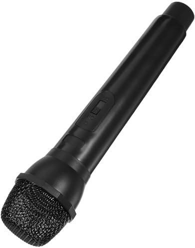 NOLITOY Microphone Factice en Plastique Sûr, Modèle Simulé pour Garçon et Filles, Accessoire de Microphone pour Jeux de Rôle et Fêtes D’Anniversaire, Décoratif Léger Fonction Sonore,