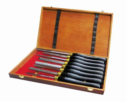 Holzmann Drechselsatz | HSS Drechselmesser | H8TLGN Drecheleisen | Satz 8 tlg | Profi