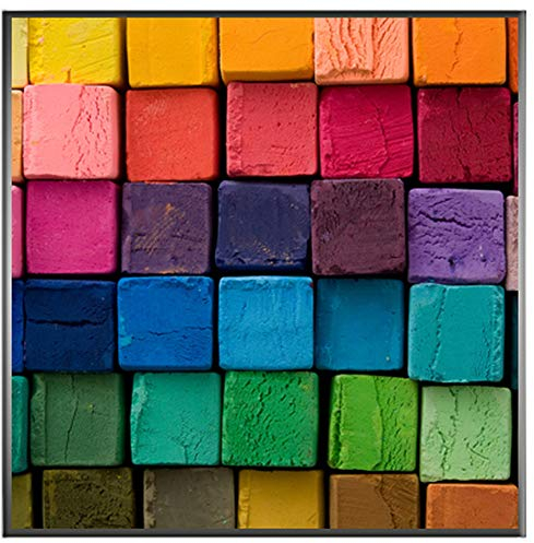 MotivX-Ideenwerkstatt Magnettafel Quadrat incl. 100 Stk. GRATIS Notizzettel - Motiv - bunte Kreide