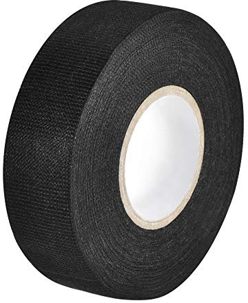 uxcell Adhesive Cloth Fabric Tape Looms Single-Side 25mm x 15m Black