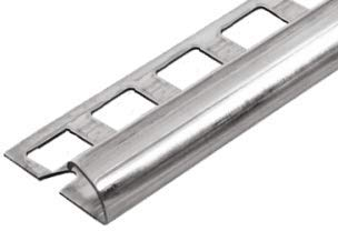 Abschlussprofil (Viertelkreis) -Edelstahl- 10 mm (Länge 2