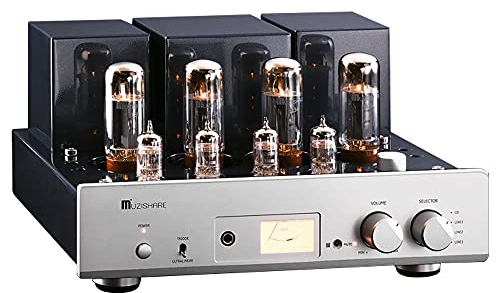 Muzishare X5 Integrated Tube Amplifier,Push-Pull Vacuum Amplifier, With Remote Control, 6.35mm Headphone Output, Ultralinear and Triode modes, Tubes EL34 x4, AC115 or AC230 Switchable