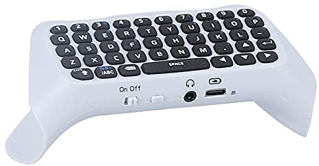 Sxhlseller Teclado Controlador de Juegos, Controlador de Juegos Portátil Teclado Externo Mini Teclado Inalámbrico con Altavoz para Playstation 5 Controlador Mini Teclado Controlador de Juegos