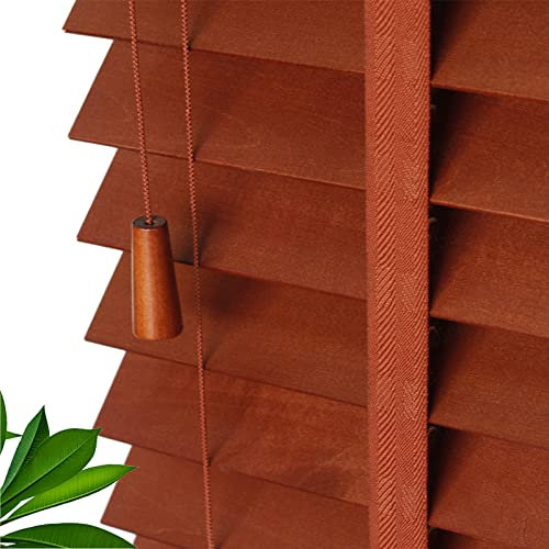 Suwooy Jalousien 50mm Lamellen,Holzjalousie Für Fenster 45cm 50cm 60cm 70cm 80cm 90cm 100cm 120cm,Verdunkelungs Jalousette,Sichtschutzvorhänge,Innen Jalousetten Aus Massivholz,W×H-60x160cm/23.5x63in