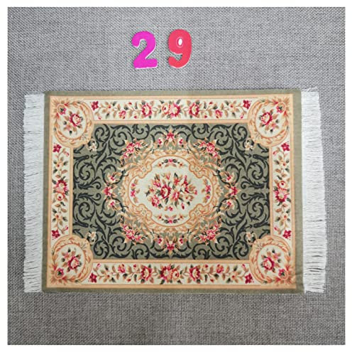 Egurs Mauspad Teppich Muster Perser Stil Orientteppich Mini Teppich Untersetzer mit Quaste Computer Zubehör Bunte Glasuntersetzer Glascoaster 29#