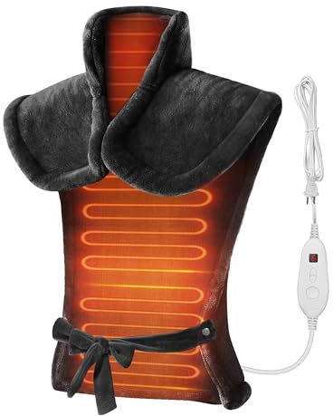 Heating Pad for Neck and Shoulders and Back, Heated Pad for Back Pain Relief, FSA Eligible Extra Large Heat Pad, Machine Washable Father Husband,Gifts for Dad Men Mom Women