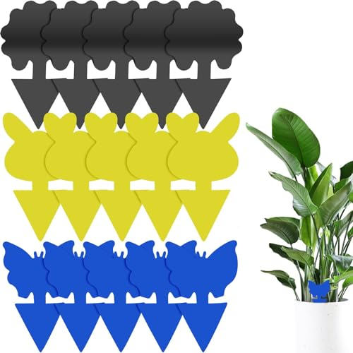 Gelbsticker Trauermücken Bekämpfen 30 Stück Fliegenfalle Gelbtafeln Fruchtfliegenfalle Klebefalle Insektenfalle Insektizidfreie Klebefalle für Garten Frucht Pflanzen