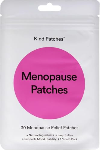 Kind Patches | Menopause Patches | Menopause Symptoms Relief Support | Botanical Plant-Based Formula with Black Cohosh Root, Curcumin & Dong Quai Root | 30 Vegan Patches