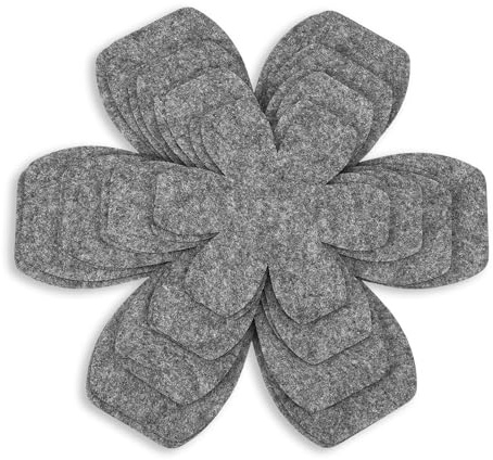 Oruola 8pcs Pan Protectors for Stacking, 4 Sizes Felt Pot Dividers, Grey Pads for Pans, Bowls, Ceramics, Glassware & Cookware (6 8 10 12)
