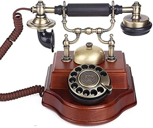 Teléfono Vintage, Teléfono Antiguo Europeo Retro Madera Antiguo Vintage Oficina En Casa Teléfono Fijo Retro Teléfono, Presione Marcar