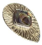 Lenwe : broche aimantée en maillechort à motif radiant | Sans épingle