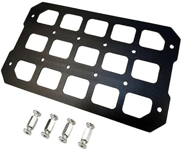 Sacoche Reservoir Moto Organiseur De Coffre Latéral Universel Rangement Modulaire Panneau Molle Moto pour Rangement De Coffre Alliage D'aluminium Étanche Tactique Sac à Outils Moto(2pcs Aluminum)