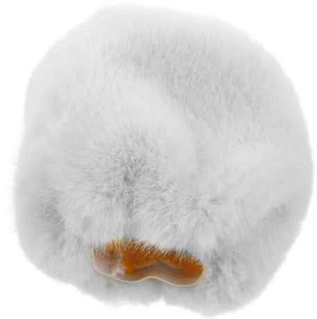 Faux Fur Microphone Windscreen White 1pcs for Recording | Lightweight Noise Reduction, Suitable for Outdoor and Ktv Use, Microphone Accessory for Clearer Audio