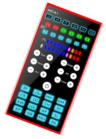 NUOBESTY Externe Soundkarte für Handy und PC Stimmverzerrer mit Hall und Geräuschreduzierung Metallgehäuse 1200 Mv für Live Übertragungen