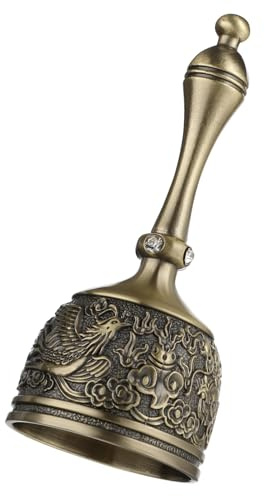 Campanello di chiamata a mano Servizio di ricezione Campane per cena Super Forte Jingle Metallo Teiera Campanelle per Casa Scuola Matrimonio Ristoranti Bancone Anziani Comodino