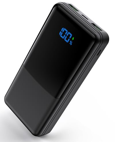 Batterie Externe 27000mAh, Power Bank PD 30W Charge Rapide, Portable Chargeur USB C (Entrée et Sortie), Batterie de Secours Compatible avec iPhone 17 16 15 14 13 11 Pro Samsung Xiaomi Telephone Etc.