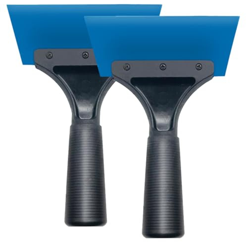 Mikikit 2 pezzi Raschietti per Pellicole Auto Strumento Flessibile in Plastica per Applicazione Veloce Raschia Adesivi e Pellicole per Vetri Senza Danneggiare Leggero e Portatile per Uso