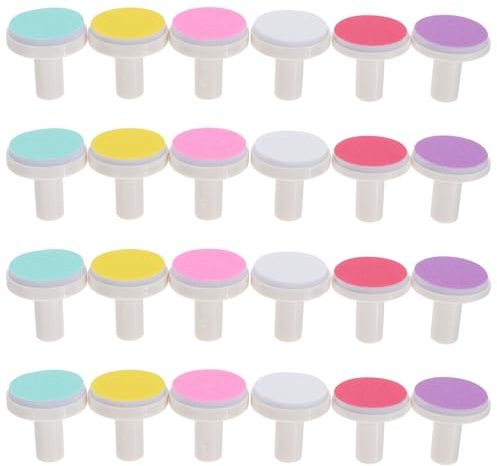 HAKIDZEL 24 Pièces Coussinets de Remplacement pour Lime à Ongles Bébé Électrique, Papier Abrasif Solide pour Limage Doux et Nettoyage des Ongles