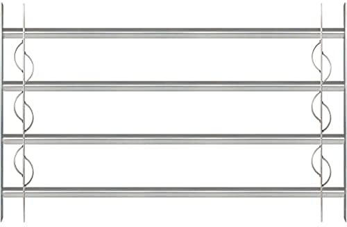 Alberts 563660 Fenstergitter Secorino Style | Ausziehbar für Fenster außen | Einbruchschutz Gitter | galvanisch blau verzinkt | 600 x 1000-1500 mm