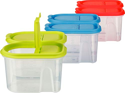 Kigima Schüttdose für Müsli 1,1L 6er Set Bunt – Vorratsdosen mit Deckel luftdicht – Frischhaltedosen mit Deckel – Aufbewahrungsbox Küche für Mealprep & Organisation