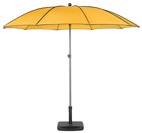 Hespéride - Parasol droit inclinable rond Bogota Safran