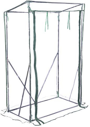 Laneetal Gewächshaus Folien-Gewächshaus Treibhaus Gartenhaus Tomatenhaus Anzuchthaus mit PVC Plane Schrägdach 100x50x136/150cm