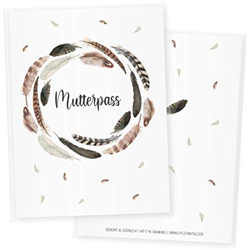 Mutterpasshülle 3-teilig Watercolor, Mutterpass Hülle, Schöne Geschenkidee für Babyparty (Mutterpass DE, Blumen 1)