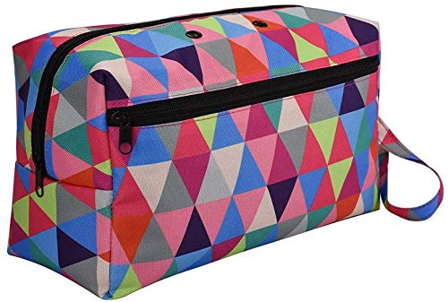 Knitting Bag, Crochet Yarn Storage Bag, Portable Crochet Tote Organizer with Zipper and Pockets, Color Oxford Sweater Crochet Hooks Organization Package for Wool and Needles Storage