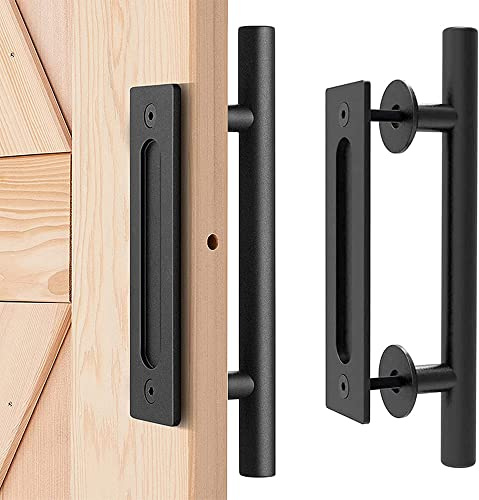 Ladugård, dörrhandtag svart skjul dörrhandtag, skjutdörrhandtag, slitstark ladugård, dörrhandtag för garage, dörrdraghandtag, för ladugårdsdörrar, garderobsdörrar, trädgårdsskjul