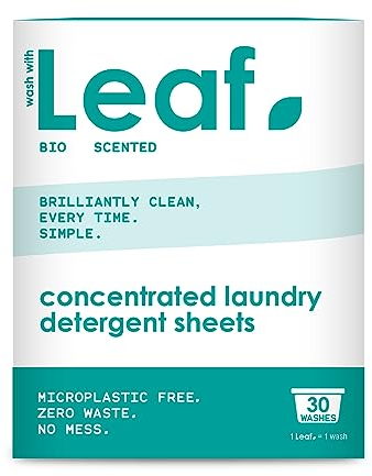Leaf Laundry Sheets x30 Ultra Concentrated Bio Washing Sheets - Laundry Detergent, Swaps Washing Capsules, Washing Liquid, Washing Powder, Washing Capsules – Travel Wash