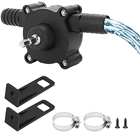 Saipor Electric Drill Pump Portable Self Priming Water Transfer Pump Hand Drill Water Pumps Fits 3/4 Hose