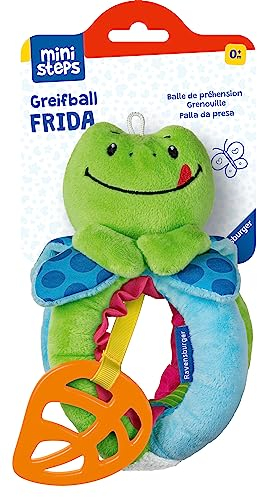 Ravensburger ministeps 4578 Greifball Frida, weicher Greifling aus Plüsch, mit Glöckchen und Beißring, Baby Spielzeug ab 0 Monate