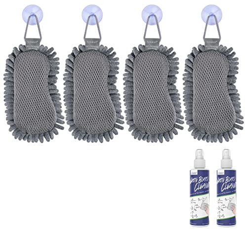 LOUKIN Shag trocken abwischbarer Radiergummi, Mikrofaser-Whiteboard-Radiergummi, für Klassenzimmer, Zuhause und Büro (2 kostenlose 100ml Whiteboard-Reiniger im Lieferumfang enthalten)