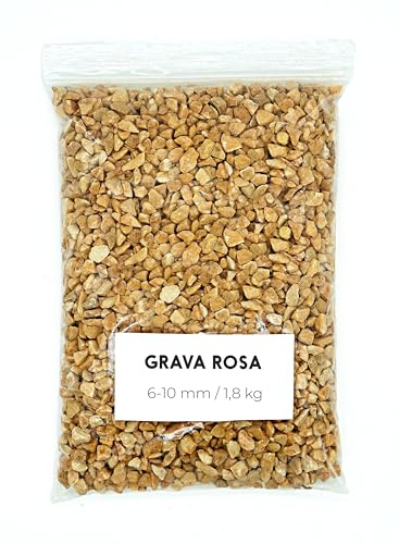 Landare Gravier Rose 1,8Kg - Gravier Aquarium - Gravier Decoratif - Cailloux Decoratif - Gravier Jardin Exterieur - Galet - Cailloux Aquarium Decoration (6-10 mm) (Rose)