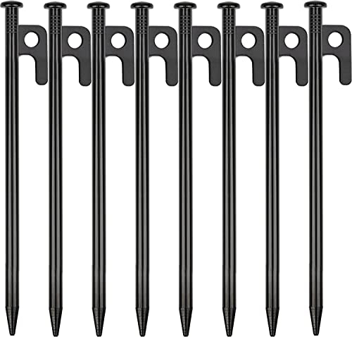 Samnuerly 8er-Pack Zeltheringe, robuste Zeltheringe aus Metall für Camping, Zeltheringe aus Stahl, 20,3 cm, unzerbrechlich und unflexibel
