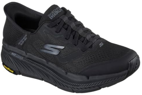 Skechers Herr Max Cushioning Premier 2.0 Ascendant Ii Hands Free Slip-ins sneakers, Svart textil syntetisk, 42 EU