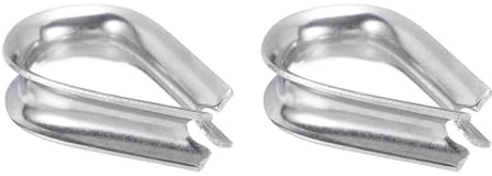 PATIKIL M12 316 Stainless Steel Thimble for 1/2 Dia Wire Rope Cable, 2 Pack 12mm Thimbles Rigging for Lifting Hanging Securing