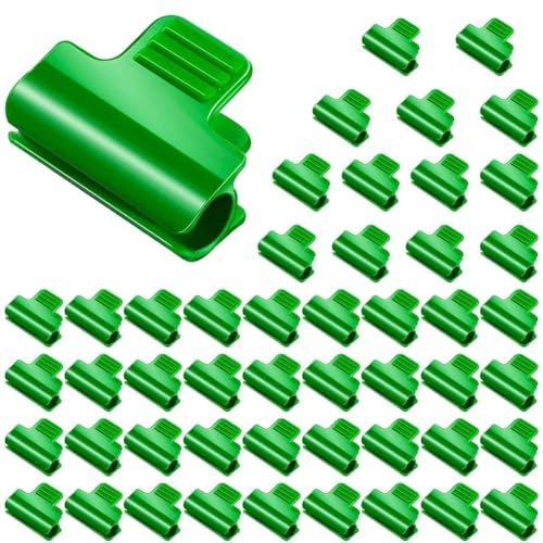 50 Stück Kunststoff-Gewächshaus-Klemmen, Filmreihenabdeckung, Gartenstützrahmen, Klemmen, Netz-Tunnelreifen-Clips (18 mm)