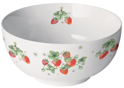 Ambiente Bol en Porcelaine Fine - Fraises Délicieuses