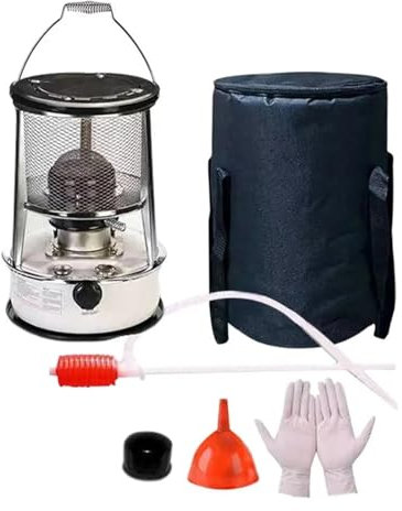 4.6/6L Kerosene Oil Heater Portable Efficient Camping Stove For Heating Outdoor Warmer ​Tent Heater Camping Picnic(White-6L)