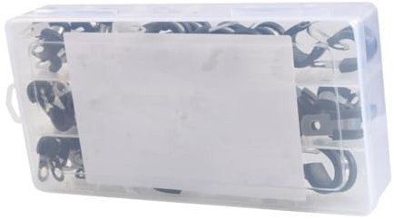 MagiDeal 52x Klemmen Schlauch Klemme Automotive Draht Rohr Klemmen Rohr Installation Gummi Gepolsterte Rohr Halter Metall Klemme