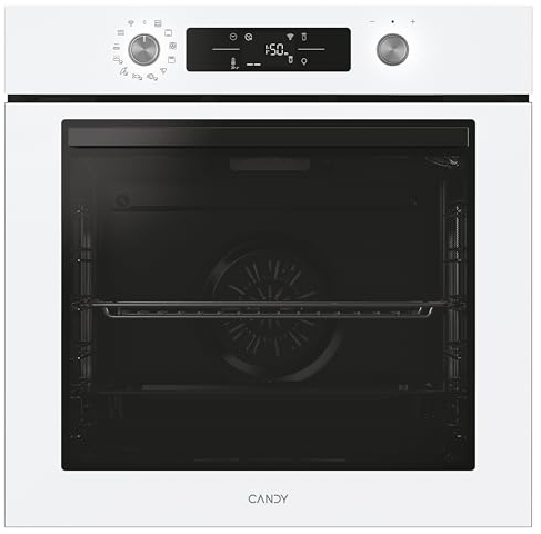 Candy C-Bake 800 CA6 NP5B3EHTW, Horno Multifunción, 78L, Conectividad WIFI, 1 Bandeja y 2 Rejillas, Easy Steam, Limpieza Hidrolítica, 12 Funciones, Display Basic UX, Blanco