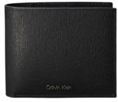 CALVIN KLEIN Herren Saffiano EW Billfold w/Coin LV04D1072G Geldbörsen, Schwarz (Black), Einheitsgröße, Schwarz (Schwarz), Einheitsgröße