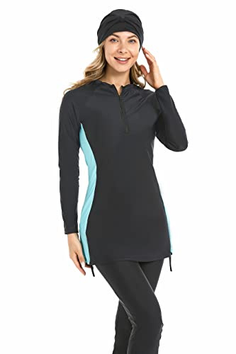 TaissBocco Full Swimming Costume Burkini for Women Modest Girls Swimsuit Islamic Swimwear Plus Size