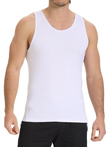 NuCamper Débardeur de Compression Sport Homme sans Manche Musculation Tank Top Gym Running Gilet Homme Séchage Rapide Gilet de Sport Respirant Entraînement Bodybuilding Course