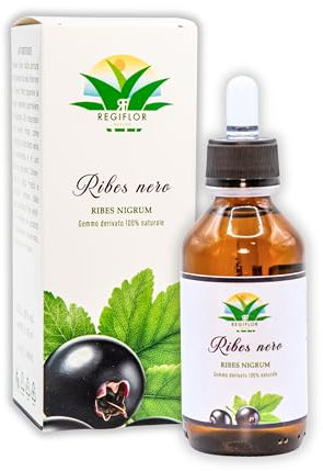 Ribes nero (Ribes nigrum) Gemmoderivato alcoolico da gemme fresche - Estratto liquido gocce 100 ml - Integratore alimentare - Antistaminico naturale