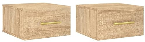 ULUYYUC Lagerschrank Küchenschrank Mehrzweckschrank Büroschrank - Wand-Nachttische 2 STK. Sonoma-Eiche 35x35x20 cm für Küche Flur Werkstatt Arbeitszimmer