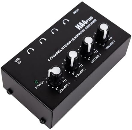 Limtula Amplificateur Casque 4port HA4 Plus Séparateur Casque Studio pour Amélioration Auditive Professionnelle