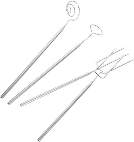 Lot De 4 Fourchettes À Fondue En Acier Inoxydable Pour Fondue Au Chocolat Pour Enfants Pour Fruits Pour La Fabrication De Chocolat Argentées